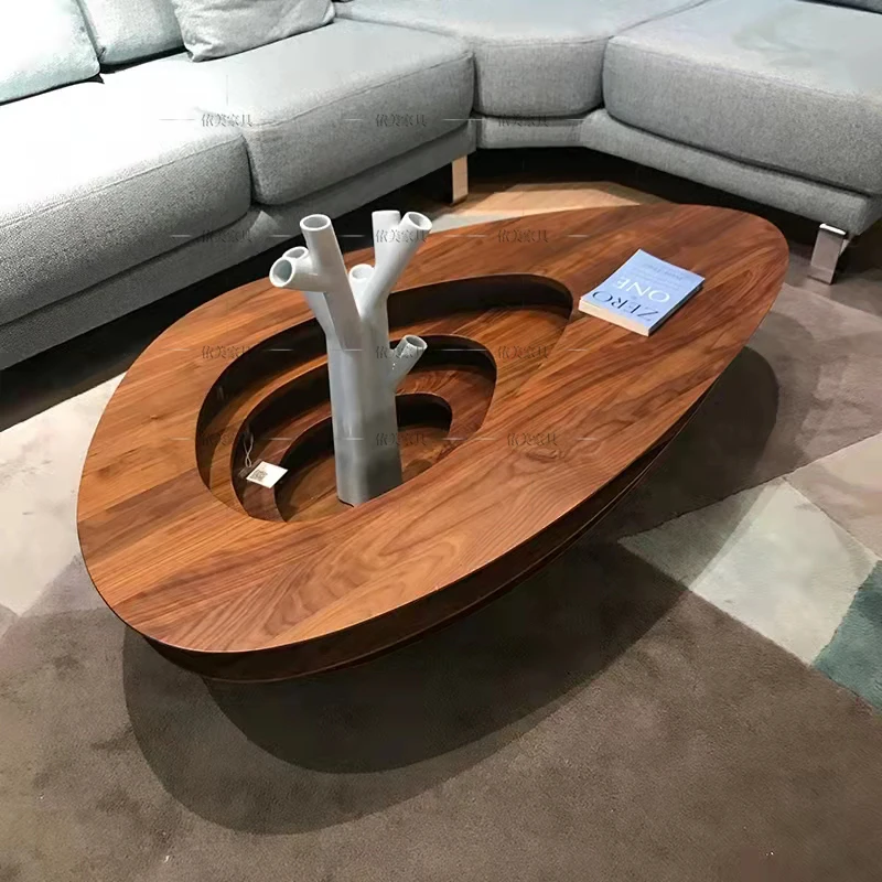 

Italian minimalist tea table, log side coffee table, low coffee table