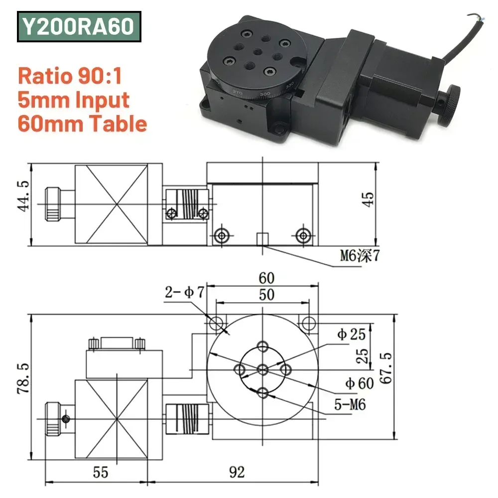 Hollow Rotating Platform Turntable Motorized Rotary Table Nema17 Reducer Positioner CNC Rotation Workbench for Mechanical Arm