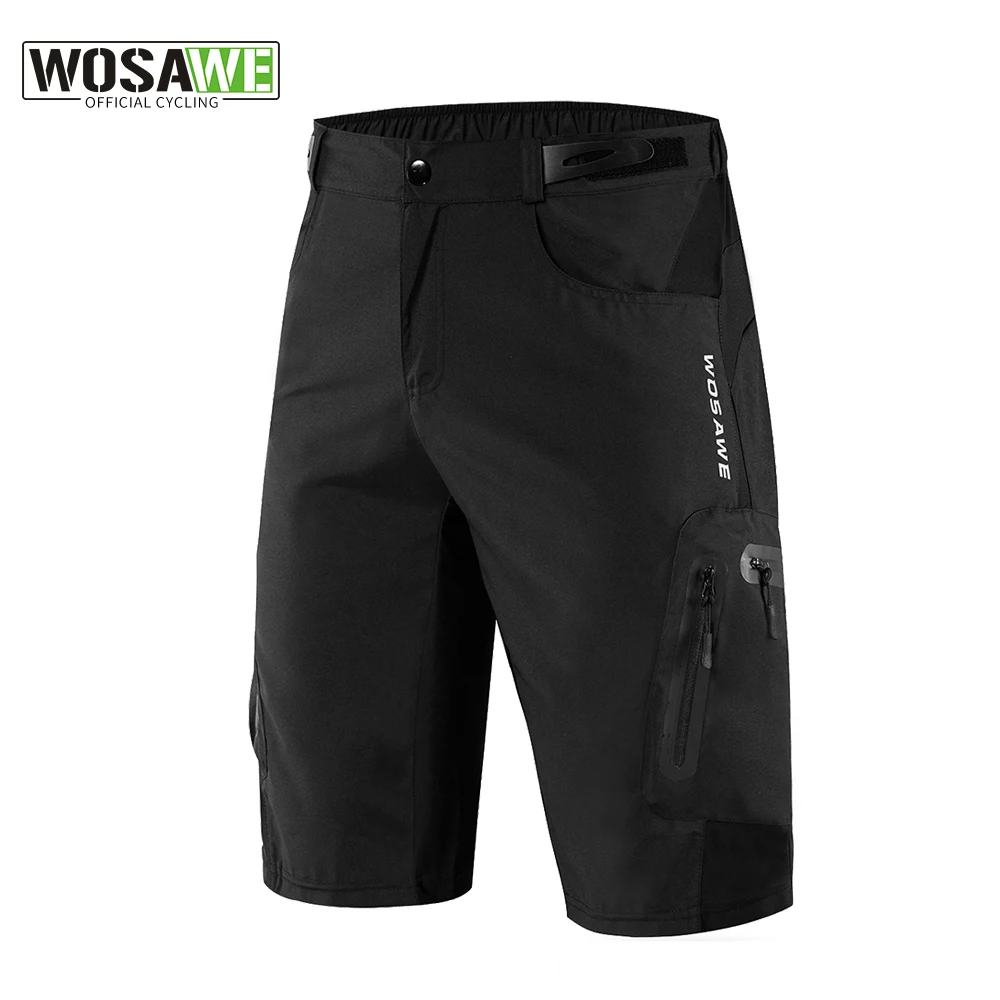 WOSAWE-pantalones cortos para hombre, Shorts transpirables y holgados para Ciclismo de montaña y Motocross, para exteriores