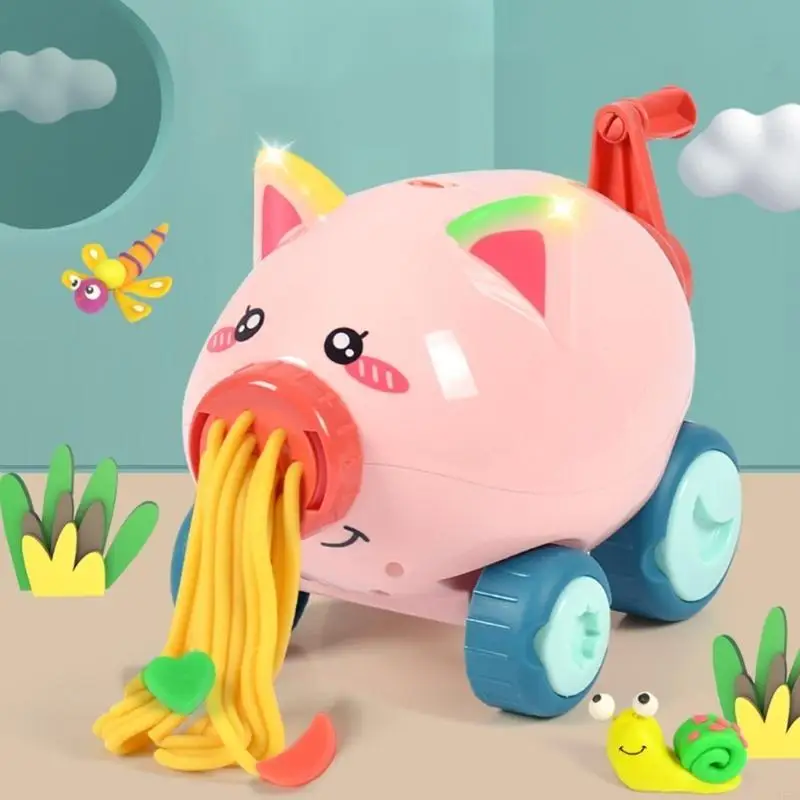 H55B Kinderfarben Farbton Machine Piggy DIY Game House Toy für kreative Farbschuh Nudel Maker Maker Maker -Werkzeugform