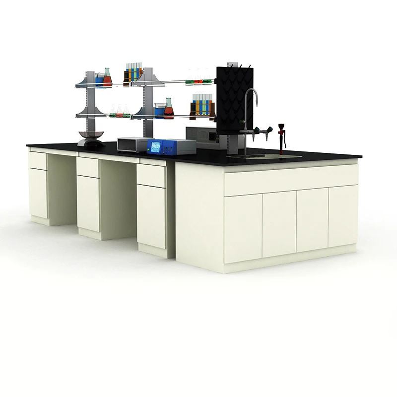 Factory Wholesale School Lab Table Lab Bench Furniture Laboratory Working Bench with Reagent Shelves