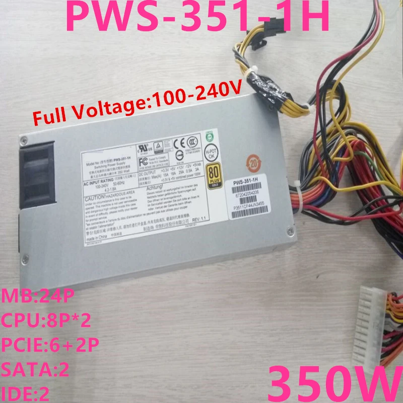 New Original PSU For Supermicro 80plus Gold 1U 350W Power Supply PWS-351-1H