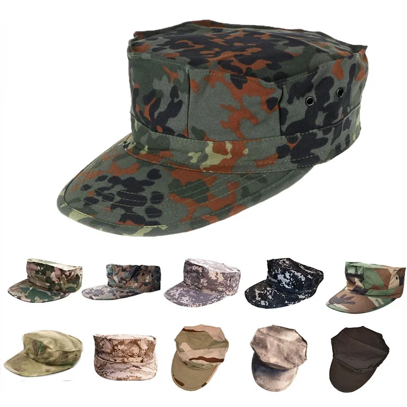 

Tactical Solider Style Octagonal Cap Camouflage Hunting Hats Durable CS Force Cap Men's Training Airsoft Sun Hat