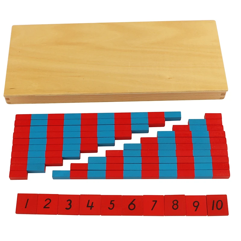 Juguetes Montessori para bebés, materiales de matemáticas de madera, varillas numéricas pequeñas, juegos de rompecabezas preescolares, juguetes de entrenamiento