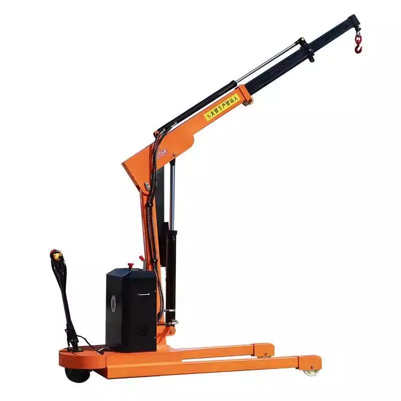 Mobile Full Hydraulic Loading Unloading Lifting Rotary Crane 2 Ton Small Vehicle Mounted Warehouse Hoist With Remote Control