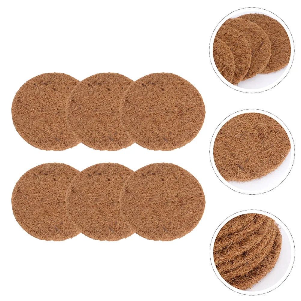 6 Pcs Pigeon Nest with Brown Cushion Useful Egg Mats Bird Round Thicken Breeding Eggs Durable Supply