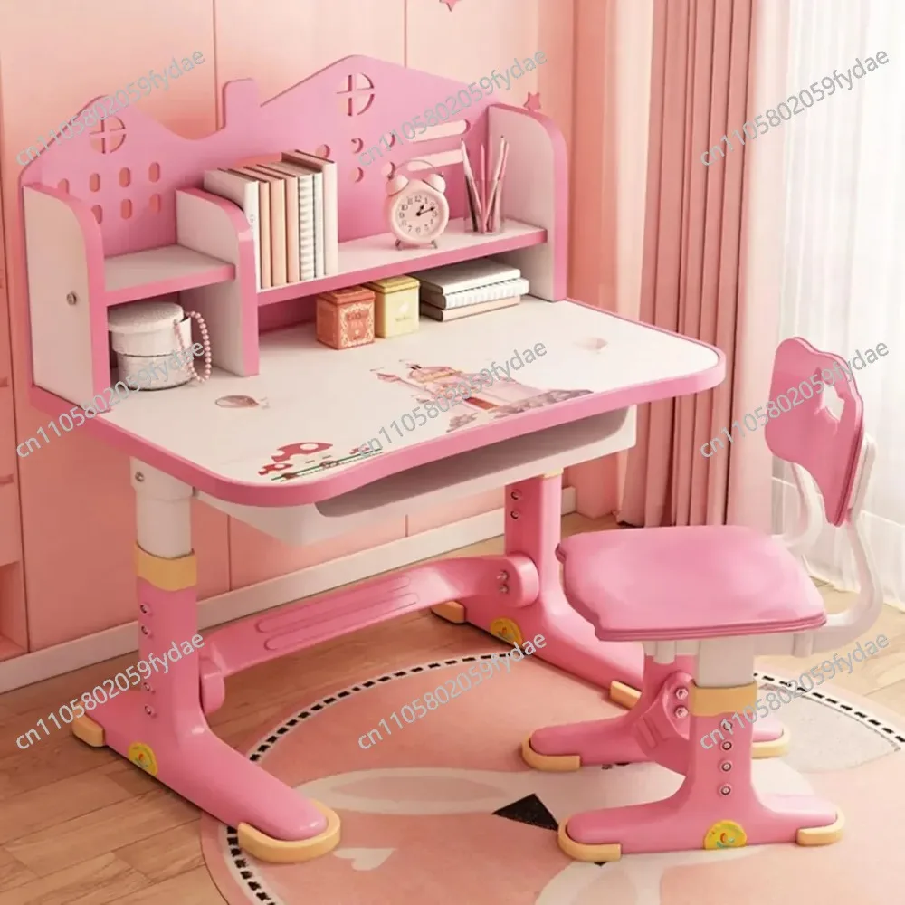 

Регулируемый комплект для учебы: стол и стул с местом для хранения, ящиками, книжной полкой, стол для письма и выполнения домашних заданий для детей и малышей