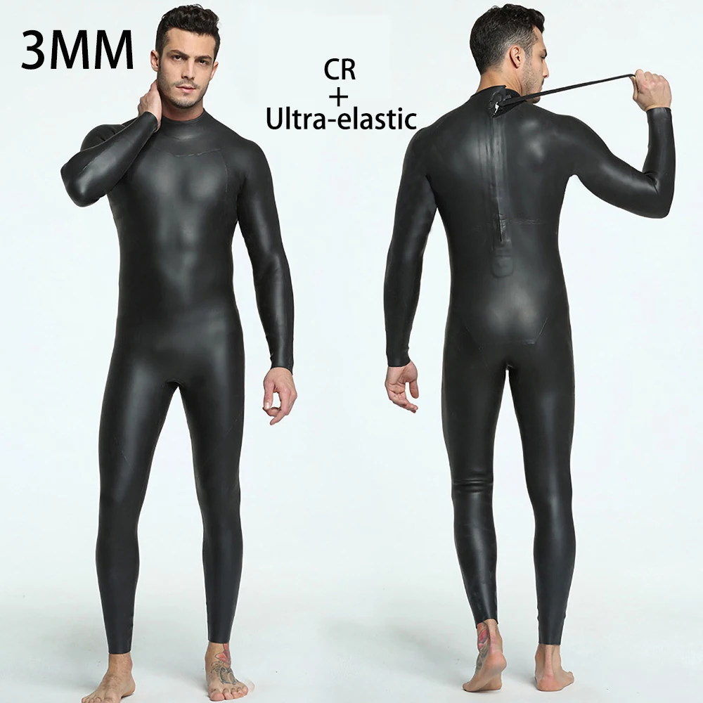 Mens Women Triathlon Wetsuit Ultra Elastic Wetsuits Full Wetsuit Water 3mm CR Neoprene Surfing Swimming Suits