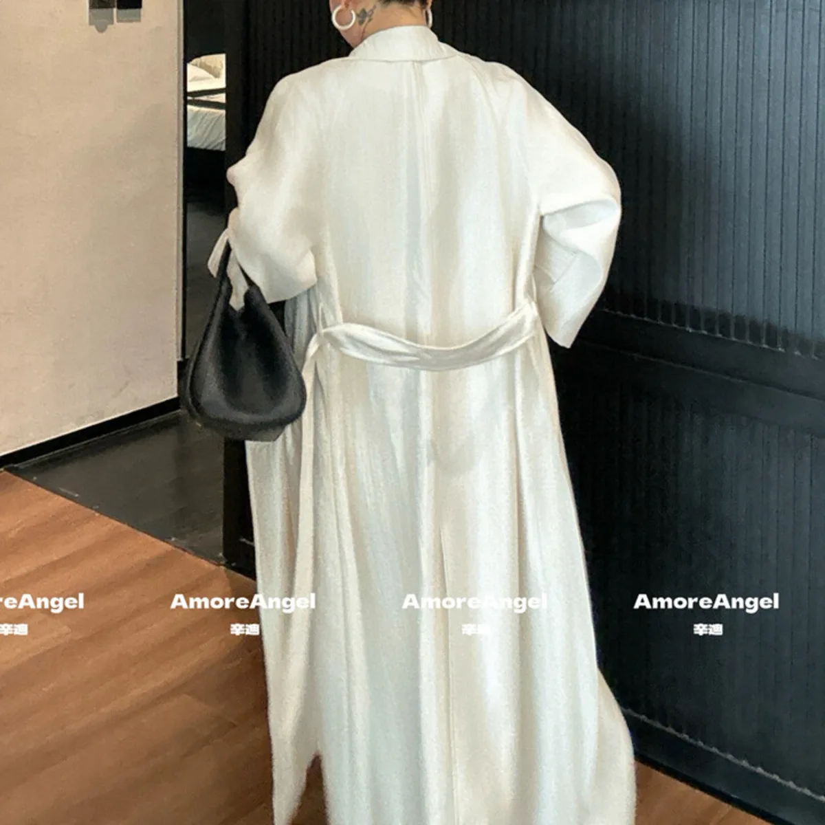 BJTZ Women’s Glitter Trench Coat Autumn 2025 Fashion Designer Elegant Minimalist Structured Comfy Premium Quality Casual