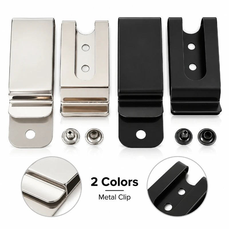 5/10/20Pcs Metal Spring Belt Clips 55/72mm Waist Hook Buckle with Screw Holes for Purse Bag Strap Loop DIY Hardware Accessories