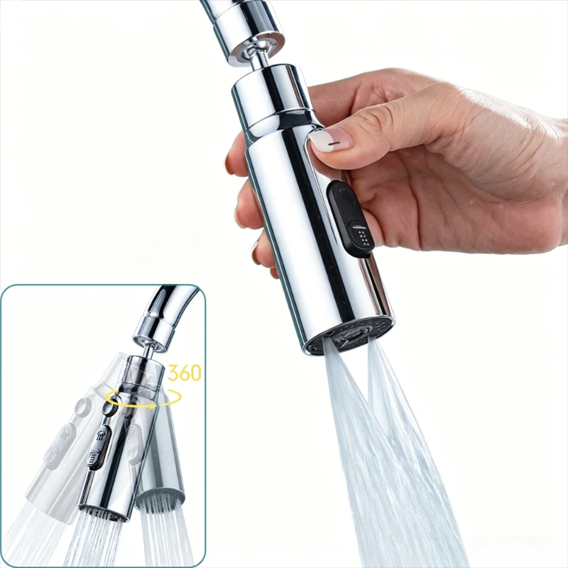1pc Kitchen Faucet Aerator Faucet 3 Modes Bathroom Anti-splash Sprayer Kitchen Taps Anti-Splash Tap Booster Shower Filter