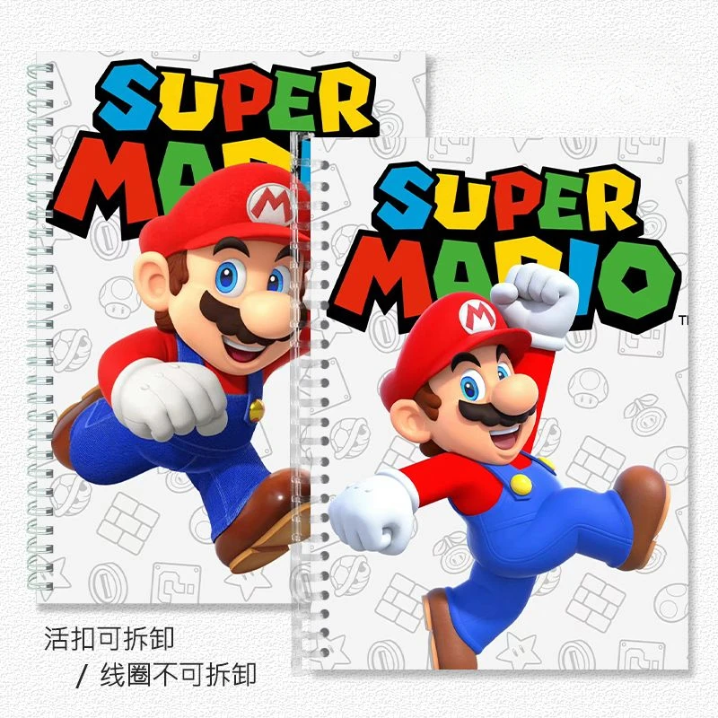 A5 Cute Super Mario Bros Children's Drawing Book Notebook Cartoon Creative Student Notepad Exercise Book Diary Study Supplies