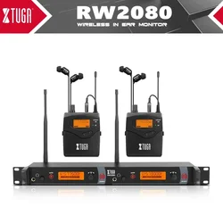 XTUGA RW2080 Transmitter Bodypack Stage Performance Meeting Wireless Monitoring System Whole Metal Wireless InEar Monitor System