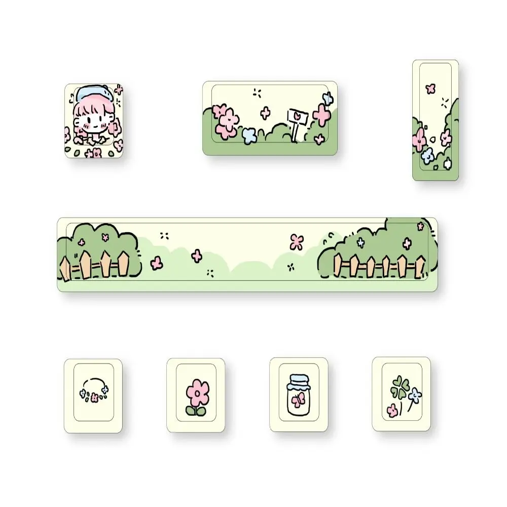 

Прочные 8-клавишные кейкапы для клавиатуры, 5-сторонняя сублимационная печать, забавные кейкапы с сублимационной печатью, механические кейкапы, замена клавиш для клавиатуры