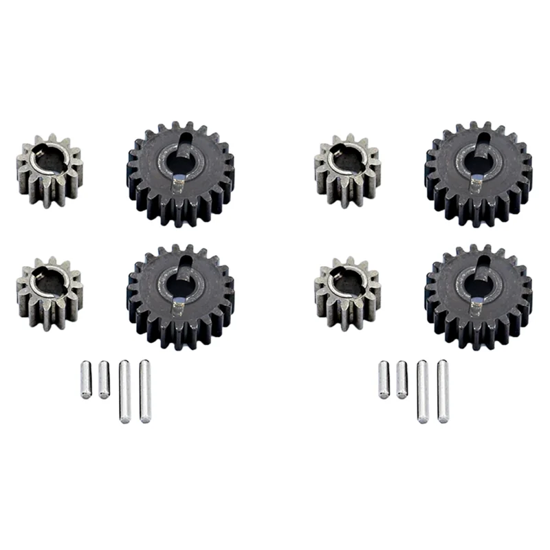 FBIL-16X For FMS FCX24 Metal Portal Axle Portal Gear Set 21T 12T 1/24 RC Crawler Car Upgrades Parts Accessories