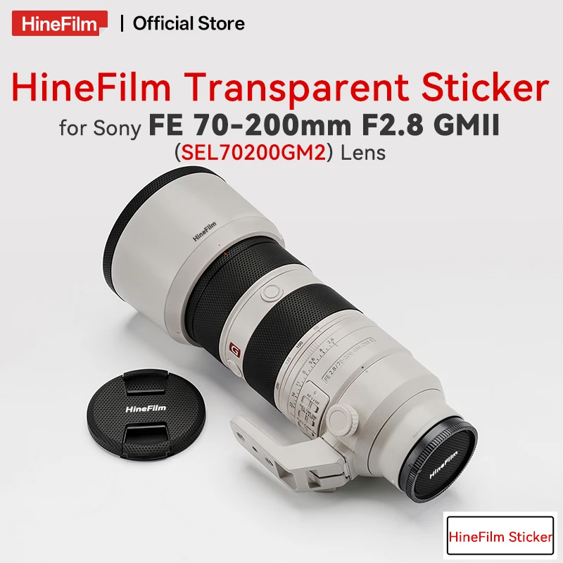 

Hinefilm Transparent Skin for Sony FE 70-200mm F2.8 GM II Lens Skin 70 200 Lens Clear Sticker SEL70200GM2 Wrap Cover Skin 70-200