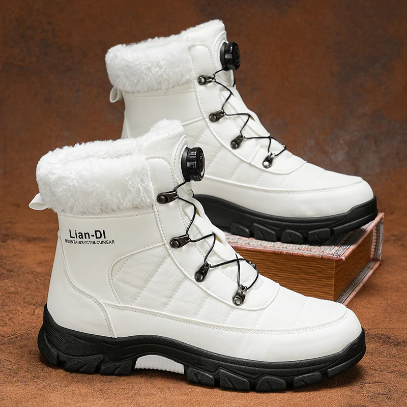 

Men's Boots New Style Winter Comfortable and Fashionable Casual Outdoor Snow Boots Wear-Resistant and Warm Men's Shoes Plus Size Youth Non-Slip Soft-Soled Work Shoes