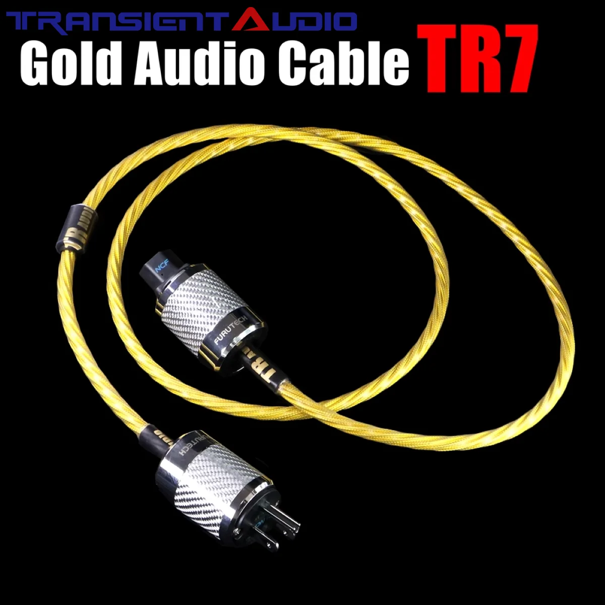 7N Single Crystal Copper Silver-Plated Carbon Fiber US/EU/GB plug EMI Anti-Interference Hi-End Power Cable for Audio Amplifiers
