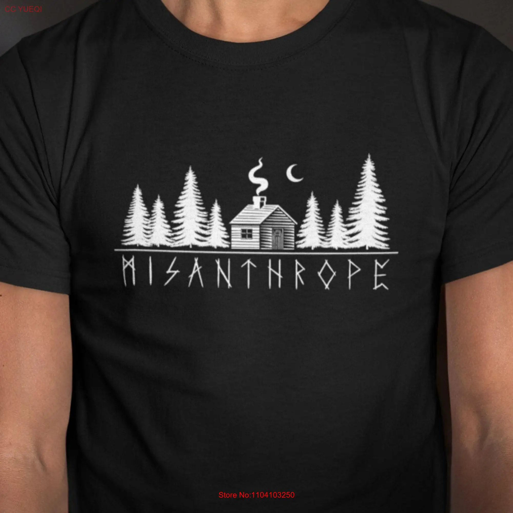 Misanthrope T Shirt Antisocial Goth Punk Love Nature Hate People Gothic Clothing Dark Art Cabin Woods IntroverT Ew