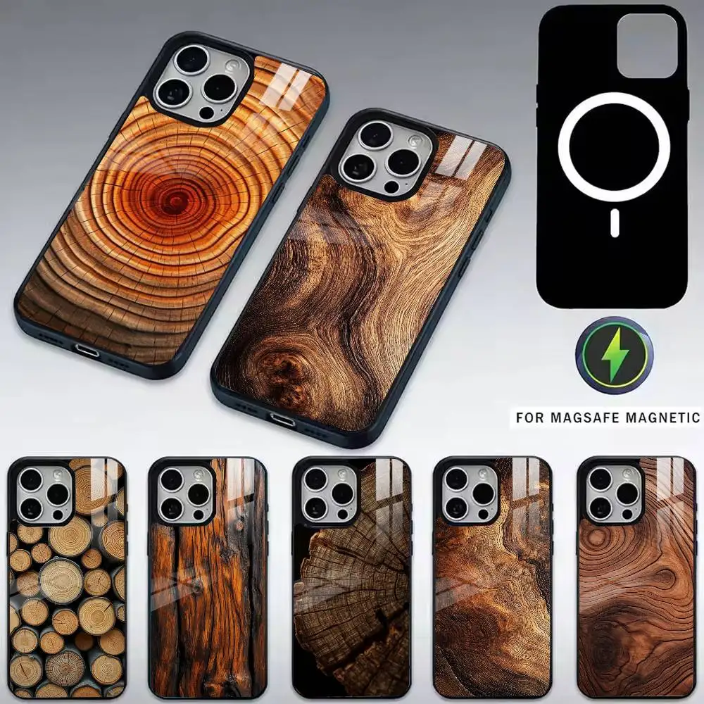 

Natural Wood-dd Phone Case For iPhone17,16,15,14,13,12,11 Plus,Pro Magnetic For Magsafe Wireless Charging