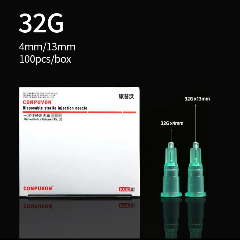 Disposable Skin Puncture Non-painless Micro Needle 32G*4/13mm Water Needle, Ultra-fine Mosquito Needle Makeup
