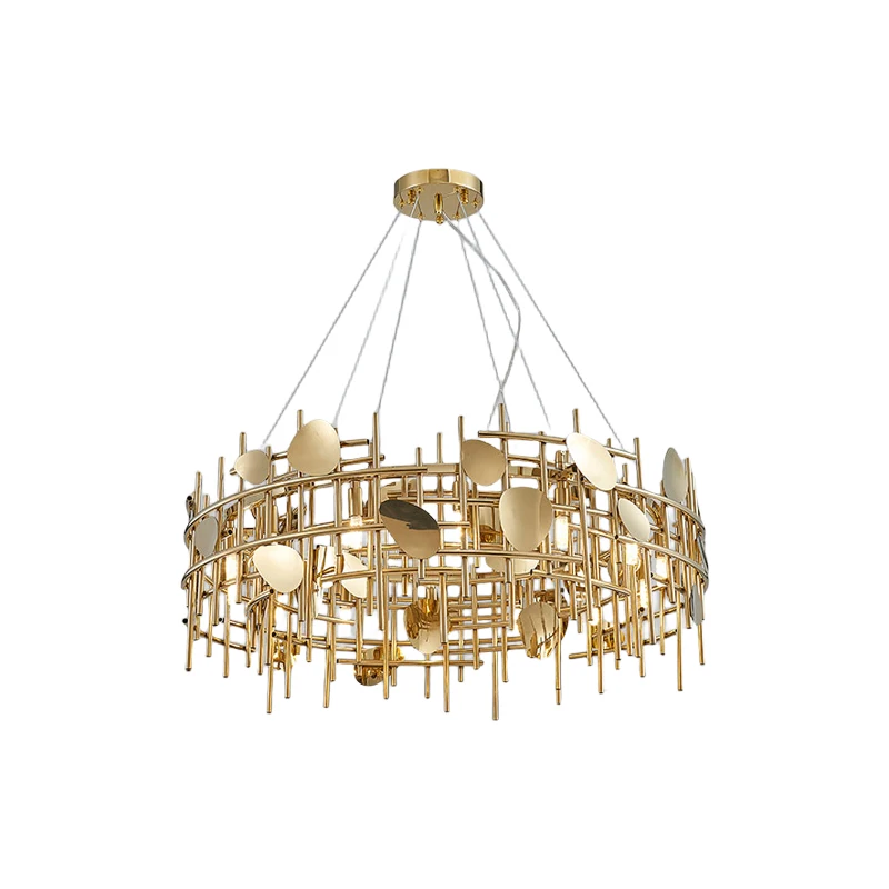 Postmodern Hanging Irregular Pendant Lights Led Luminaria Creative Design Lampara Techo Golden Luxury Lamps For Room Decor