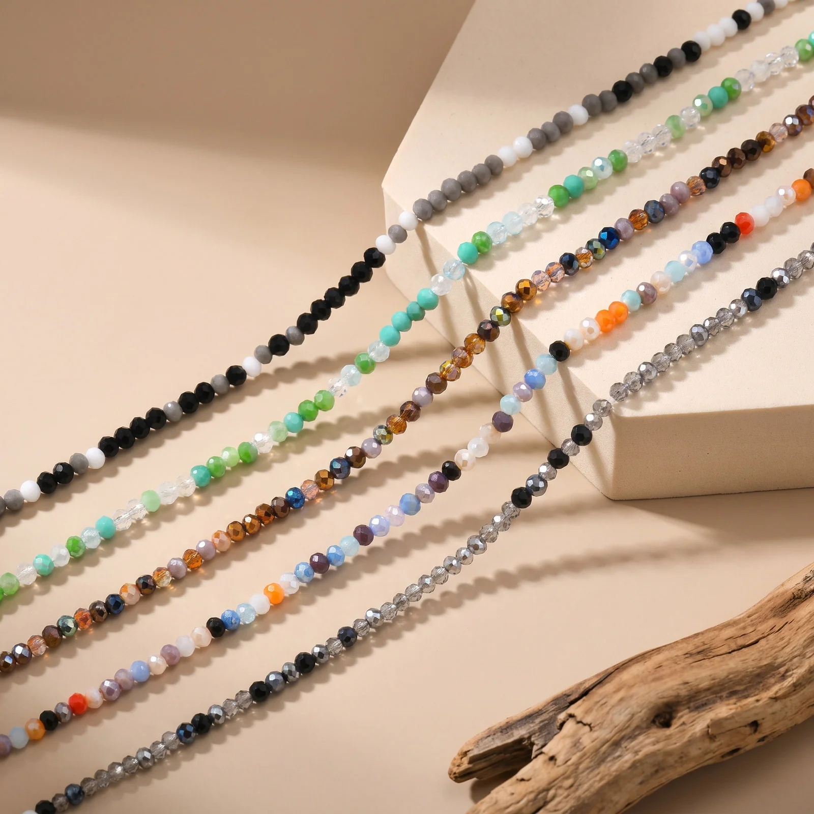 mprainbow Edelstahllegierung Schwarz-Weiß Kristallperlen-Halskette Schwarz, Silber Herren-Anhänger-Halskette Glaubensgeschenk Mode – Detail 2