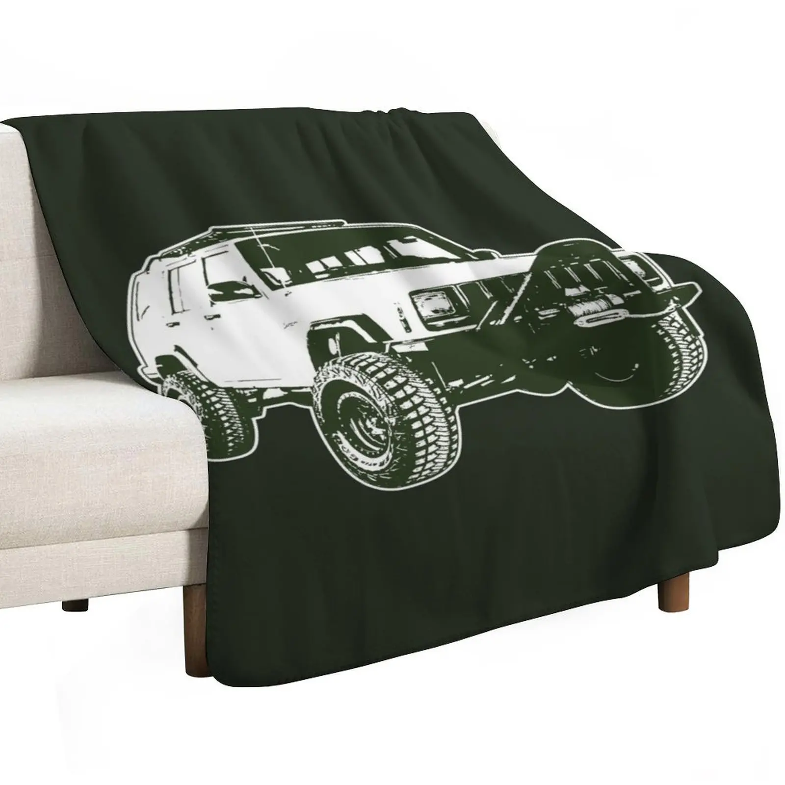 Adventure Lifted XJ Sketch Throw Blanket Quilt Sleeping Bag Decoratives Bed linens Decorative Beds for winter Blankets