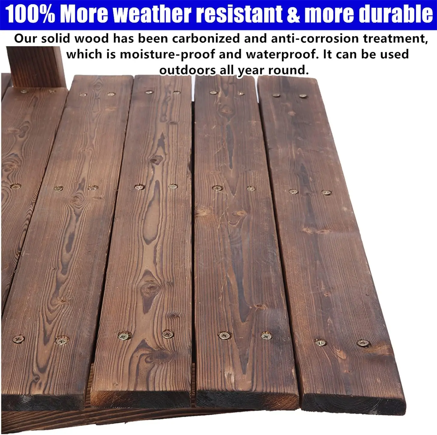 Modern Wooden Garden Bridge Outdoor Decorative Arch Footbridge Walkway Furniture With Double Railings For Yard Pond Stream Backyard Landscaping Lawn, Stained Wood