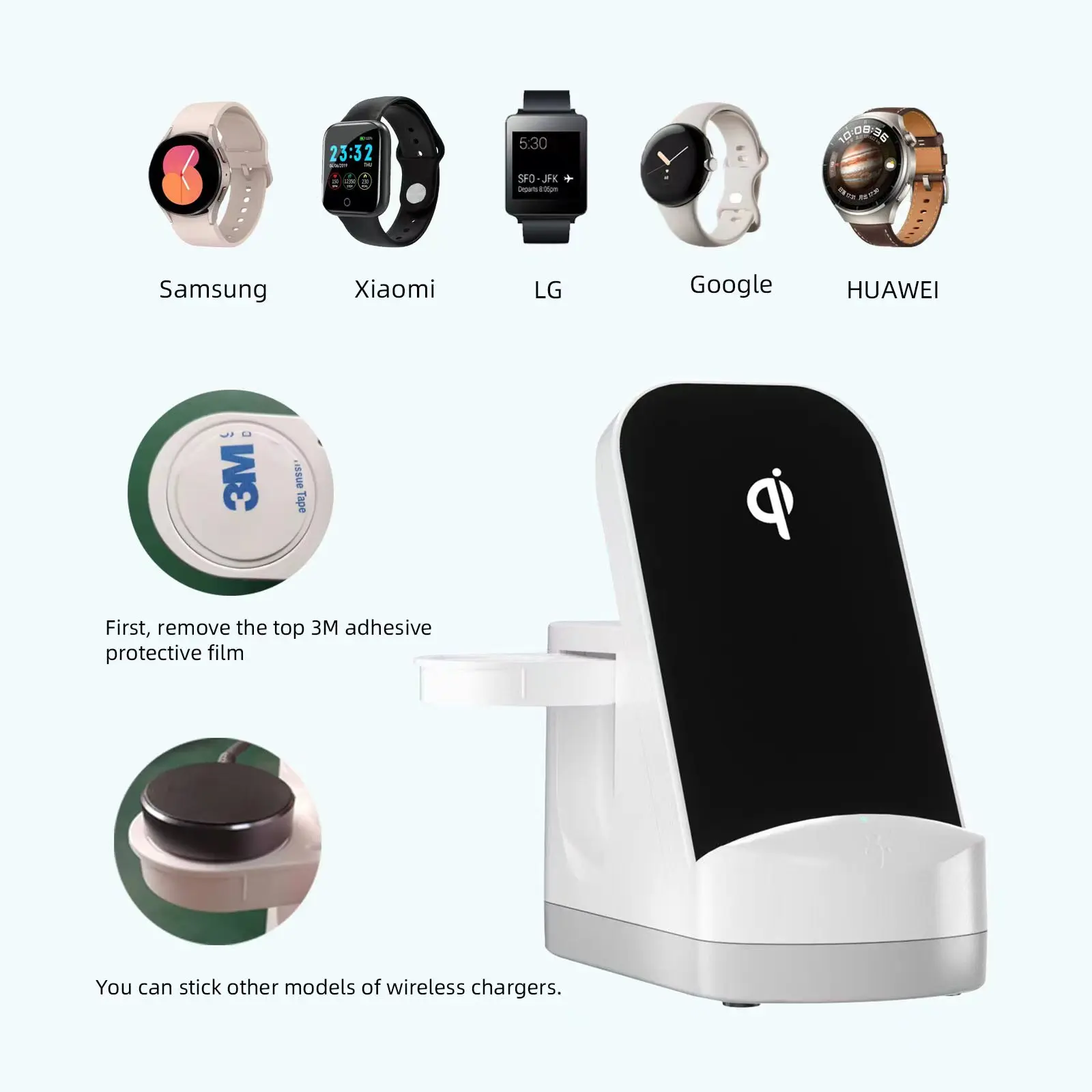 Cross border K99 wireless fast charging 3-in-1 Qi, appearance certification TK Amazon