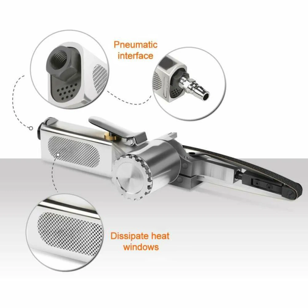 Sanding Air Belt Sander + 50 Belts 10mm 330X10mm 60-120 Grits Accessories File Detail Power Hot sale Practical