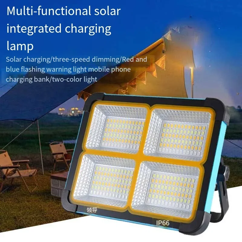 Superbright 1000watt Portable Camping Tent Lamp USB Rechargeable LED Solar Flood Light Outdoor waterproof Work Repair Lighting