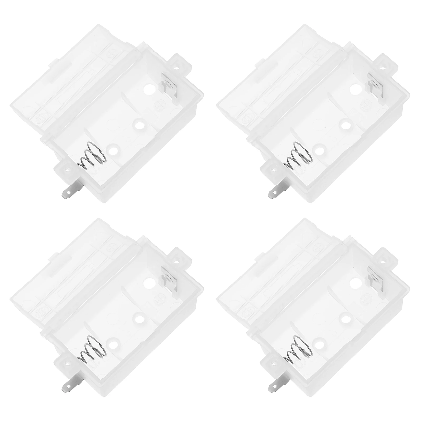 

4pcs Gas Stove Power Box 3V 5V Operated Large Double Organizer for Travel Trailer RV Boat Marine Storage White
