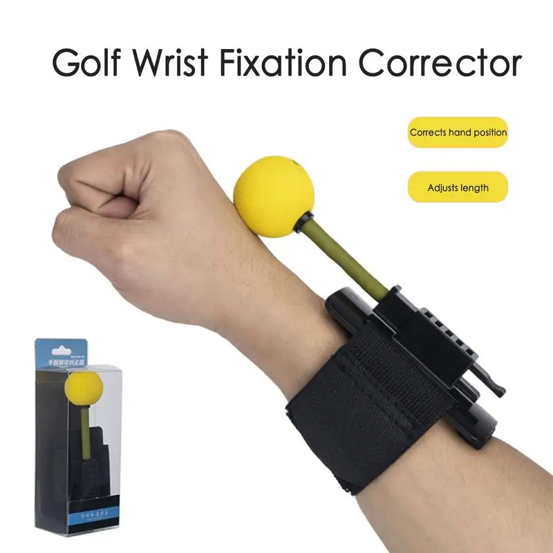 Golf Swing Trainer With Fixing Ball Golf Wrist Corrector Fixing Strap 5 Level Adjustable Wrist Corrector Band Fixing Strap Guide