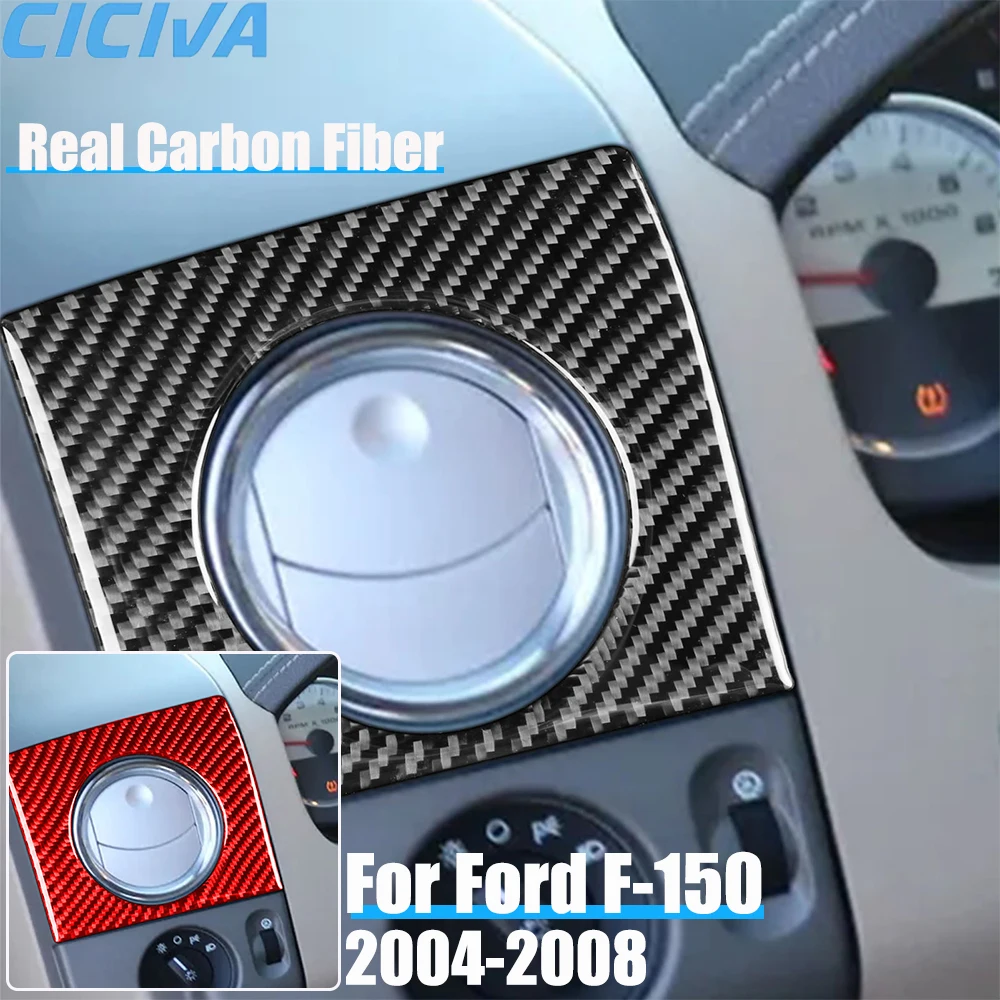 

Real Carbon Fiber Car Accessories Driver Dashboard Air Vent Trim Cover Soft Sticker For Ford F150 FX4 2004 2005 2006 2007 2008