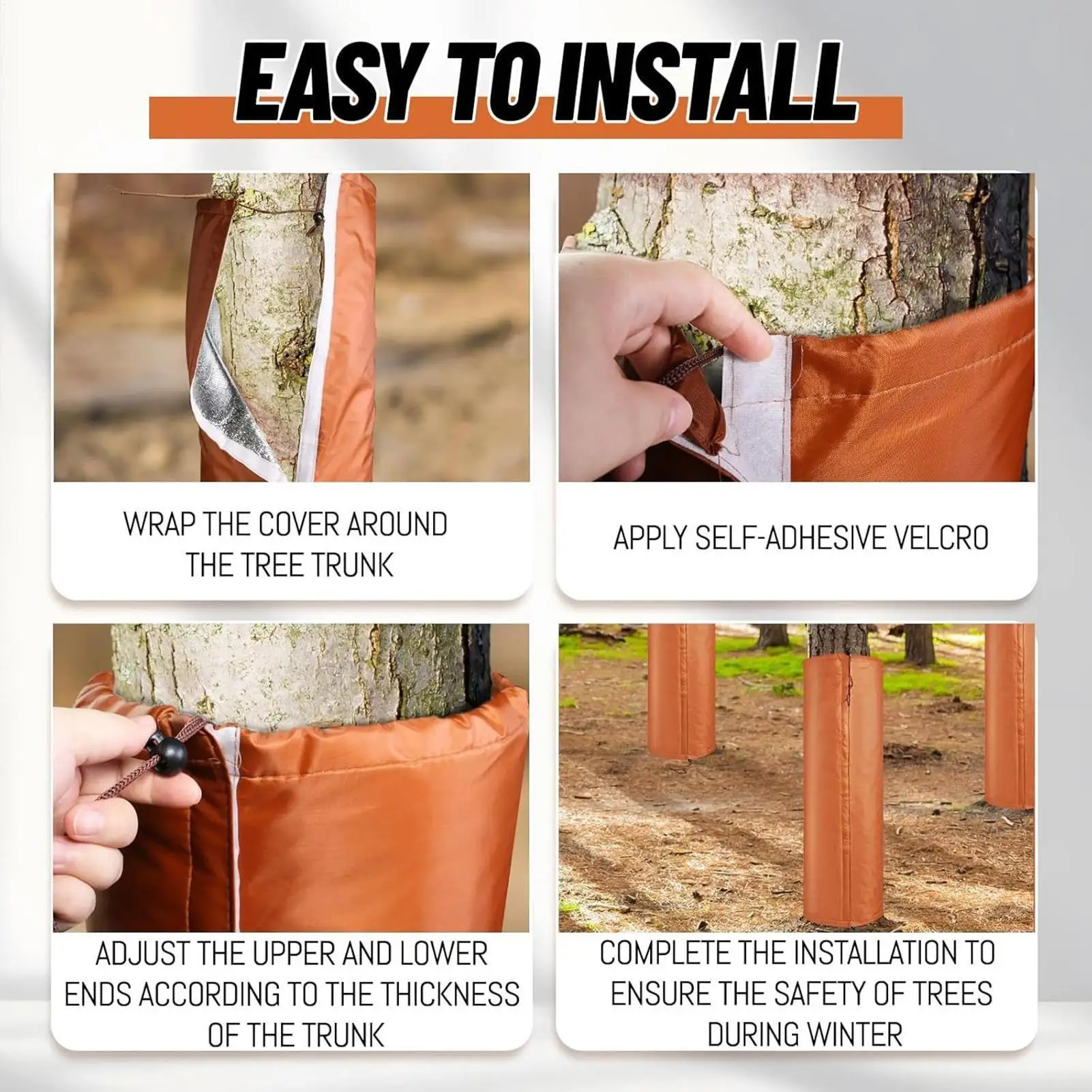 

Tree Trunk Protector Antifreeze Winter Insulation Bark Bandage Tree Bark Protector With Drawstring For Saplings Palm Olive