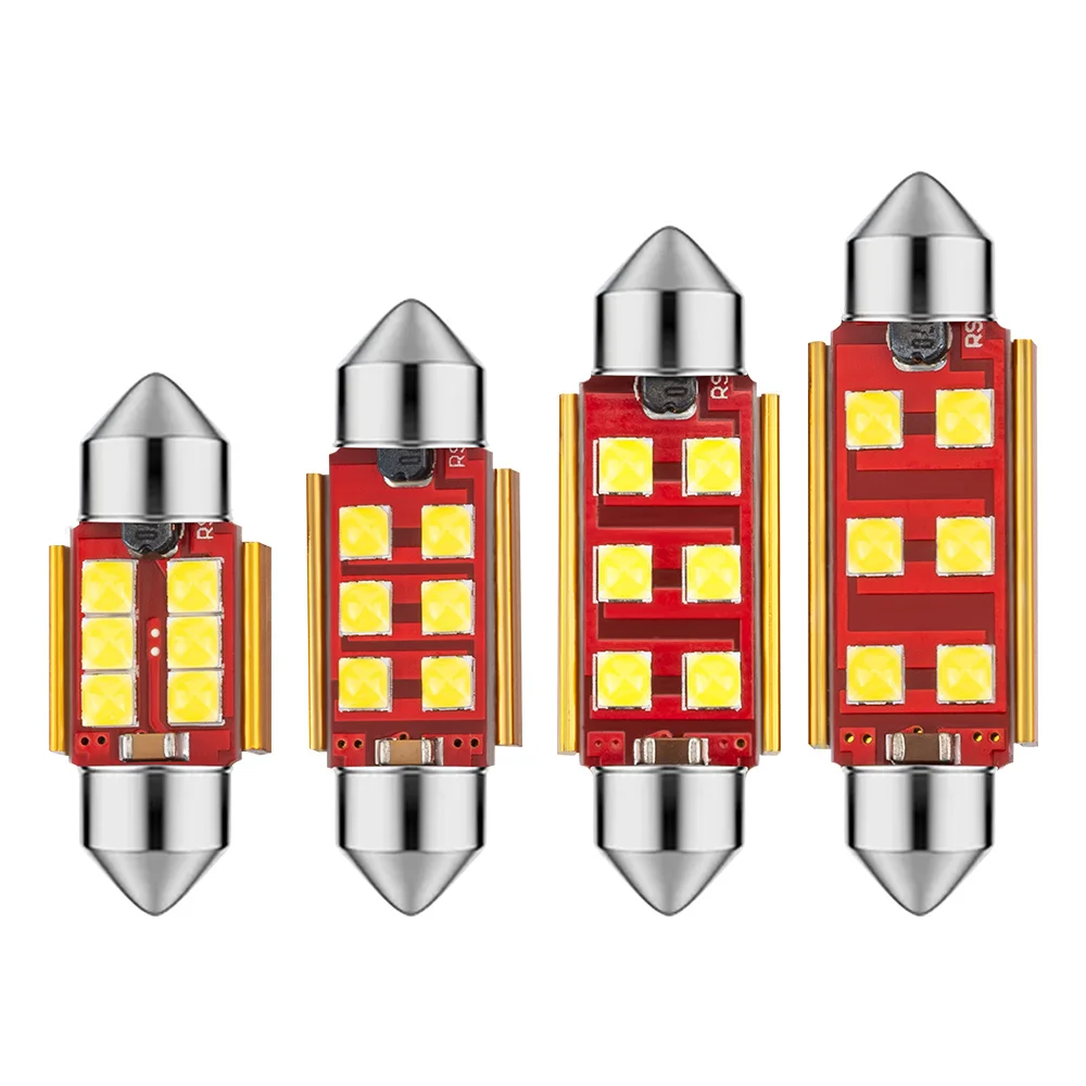 Canbus Error Free 31mm 36mm 39nm 41mm 3030 SMD C5W C10W SV8.5 Automobiles Car Led Light Festoon Dome Lamp No Polarity 12V