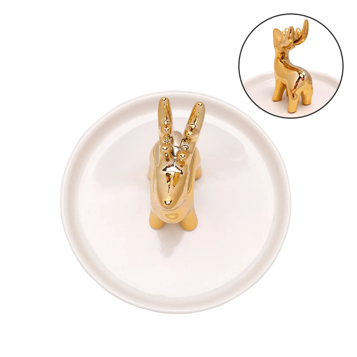 

Керамический поднос для хранения украшений, 1 шт., настольное украшение, долговечный подарок, керамическая тарелка для хранения, держатель для колец, подставка для ювелирных изделий