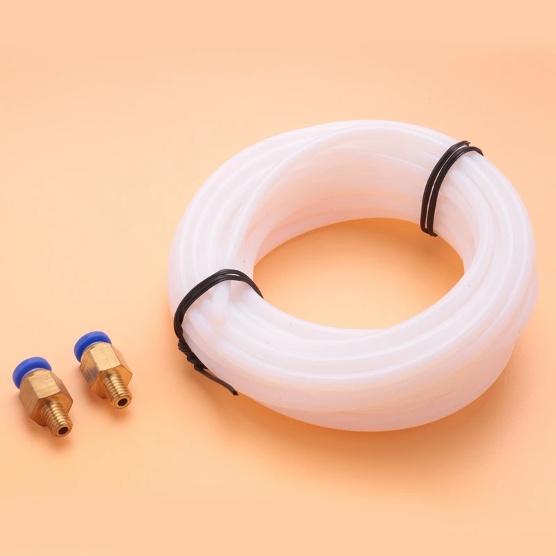 5 متر PTFE PTFE بودين أنبوب مع 2 قطعة PC4-M6 المناسب للطابعة ثلاثية الأبعاد خيوط 1.75 مللي متر بودين Hotend-ABFB