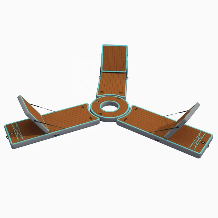 

Надувной водный плавающий плот, платформа для бассейна, бара, стол, яхта, док-станция с шезлонгом