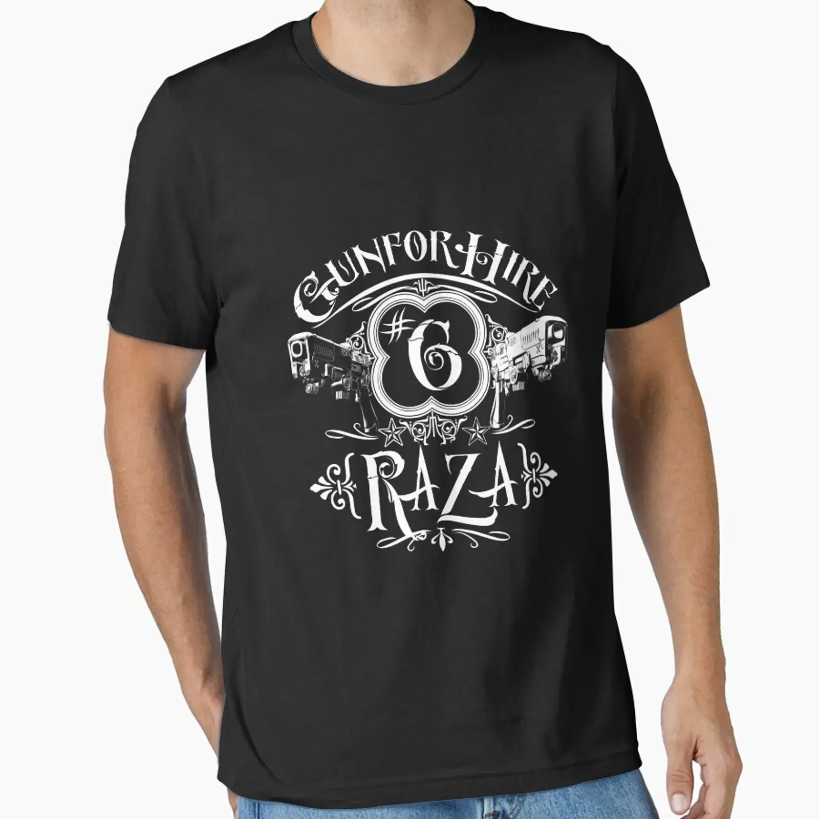 Raza Gun For Hire 6 Essential T Shirt vintage Washed Unisex designer clothes Comfortable homme streetwear fashion Breathable