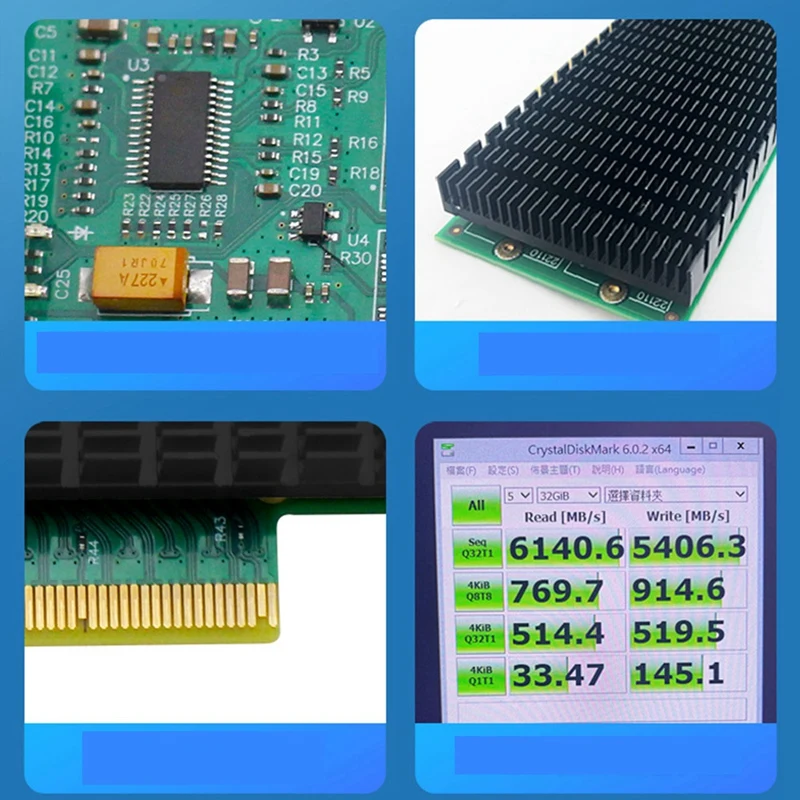 ANM02PE08 Nvme Controller Pcie To M.2 Dual Port With Heatsink ( Not With SSD )