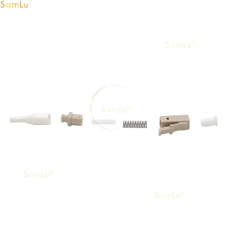 200pcs/Lot sale Lc/om1/om2  Simplex Multimode Mm Beige Gray Lc0.9 Jumper Loose Optical Fiber Connector