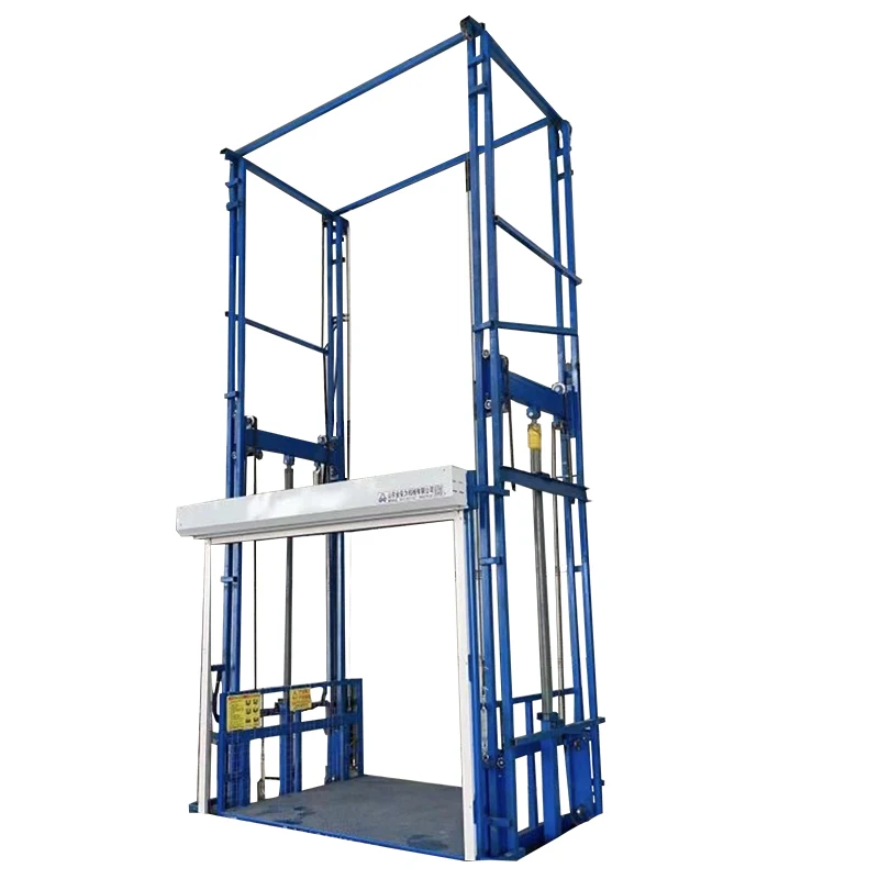 Guide rail warehouse lift platform hydraulic freight elevator Hydraulic cargo elevator price