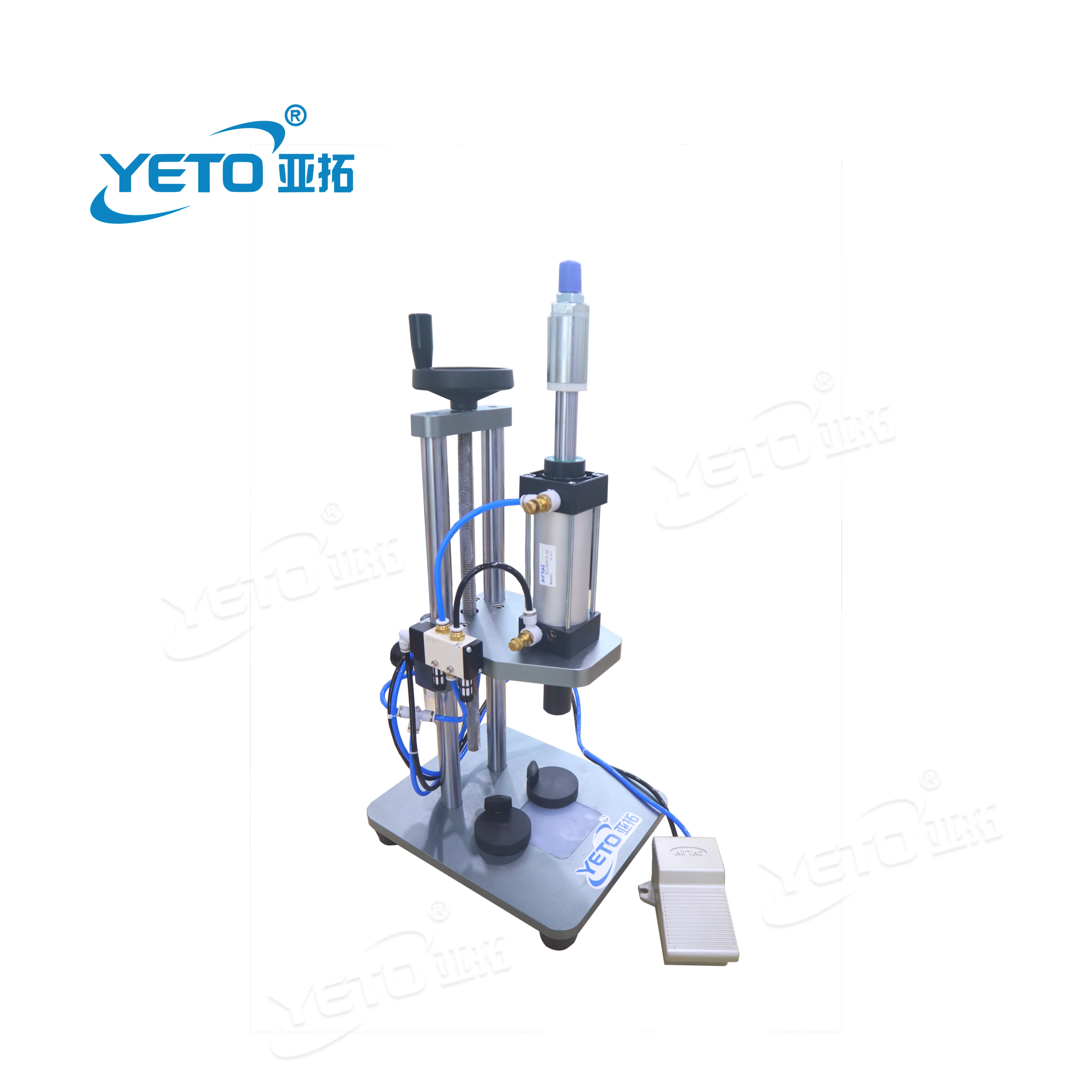 Pneumatic Semi-Automatic Perfume Bottle Sealing Machine Capping Crimping Collar Ring Pressing Stainless Steel