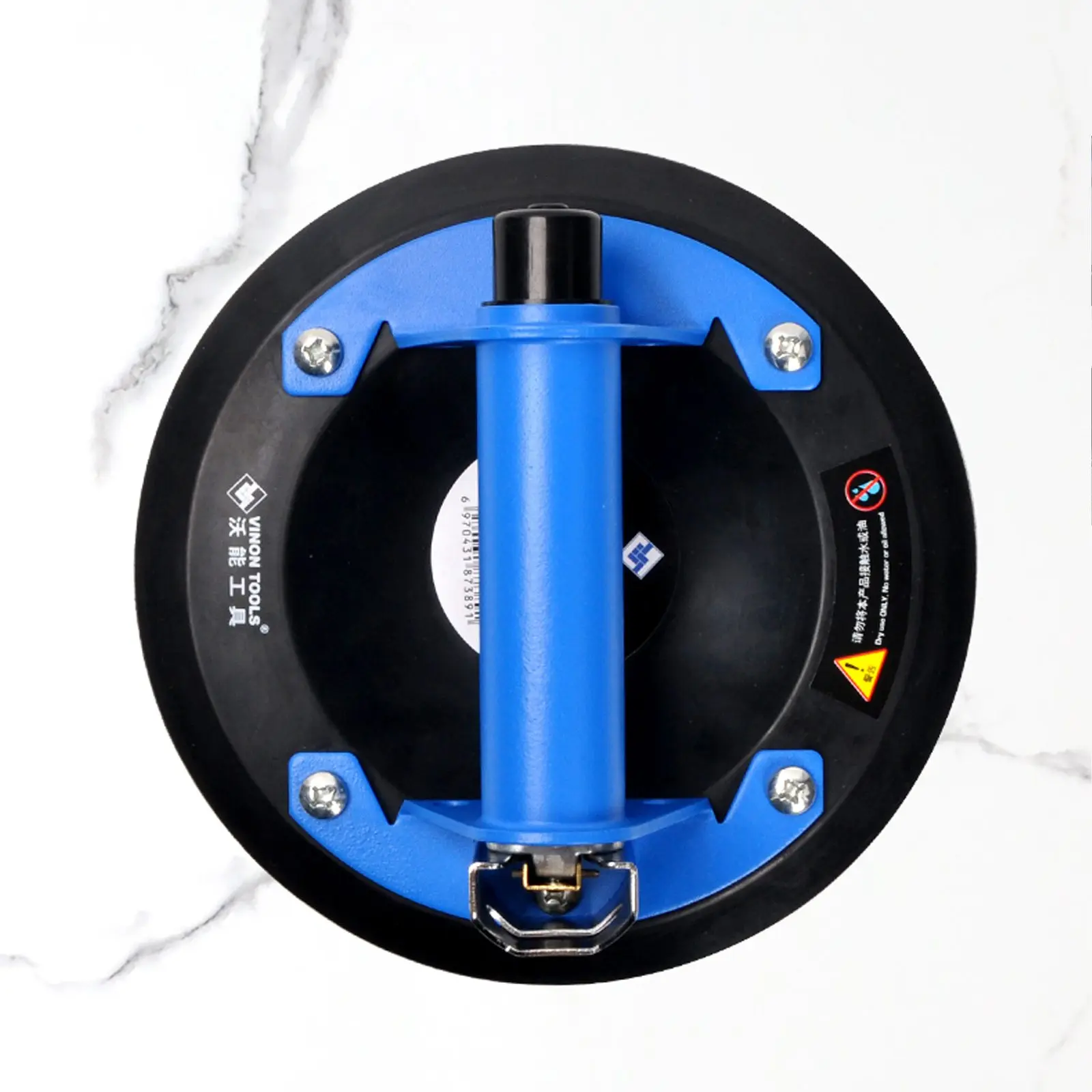 6 Inch Vacuum Suction Cup Without Pressure Gauge Heavy Duty Lifter for Granite Tile Glass Manual Lifting Handling Tool Blue