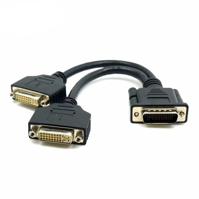 DMS-59 Male to Dual DVI 24+5 Female Splitter Extension Cable adapter converter connector 20cm