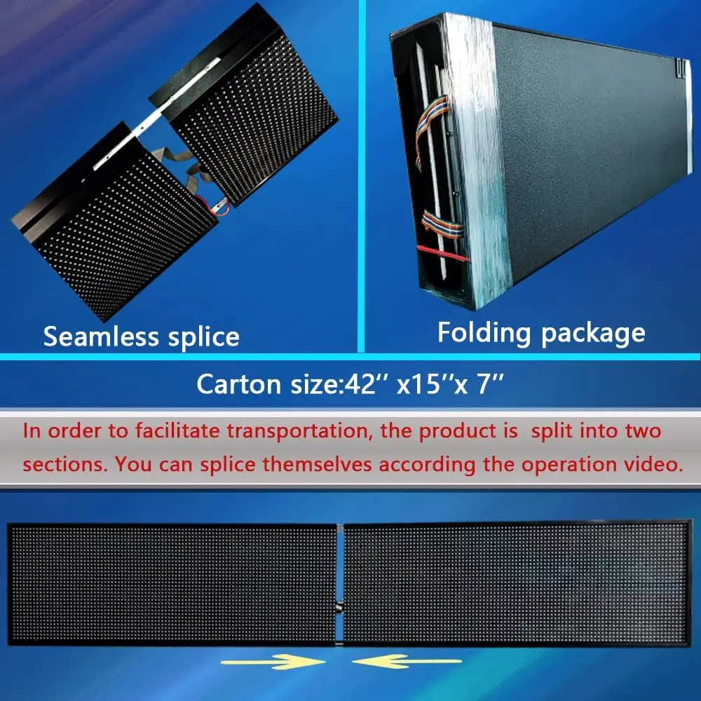 شاشة LED للإعلان والتمرير في الهواء الطلق ولوحة ألوان كاملة وتحكم بالواي فاي وشاشة إلكترونية