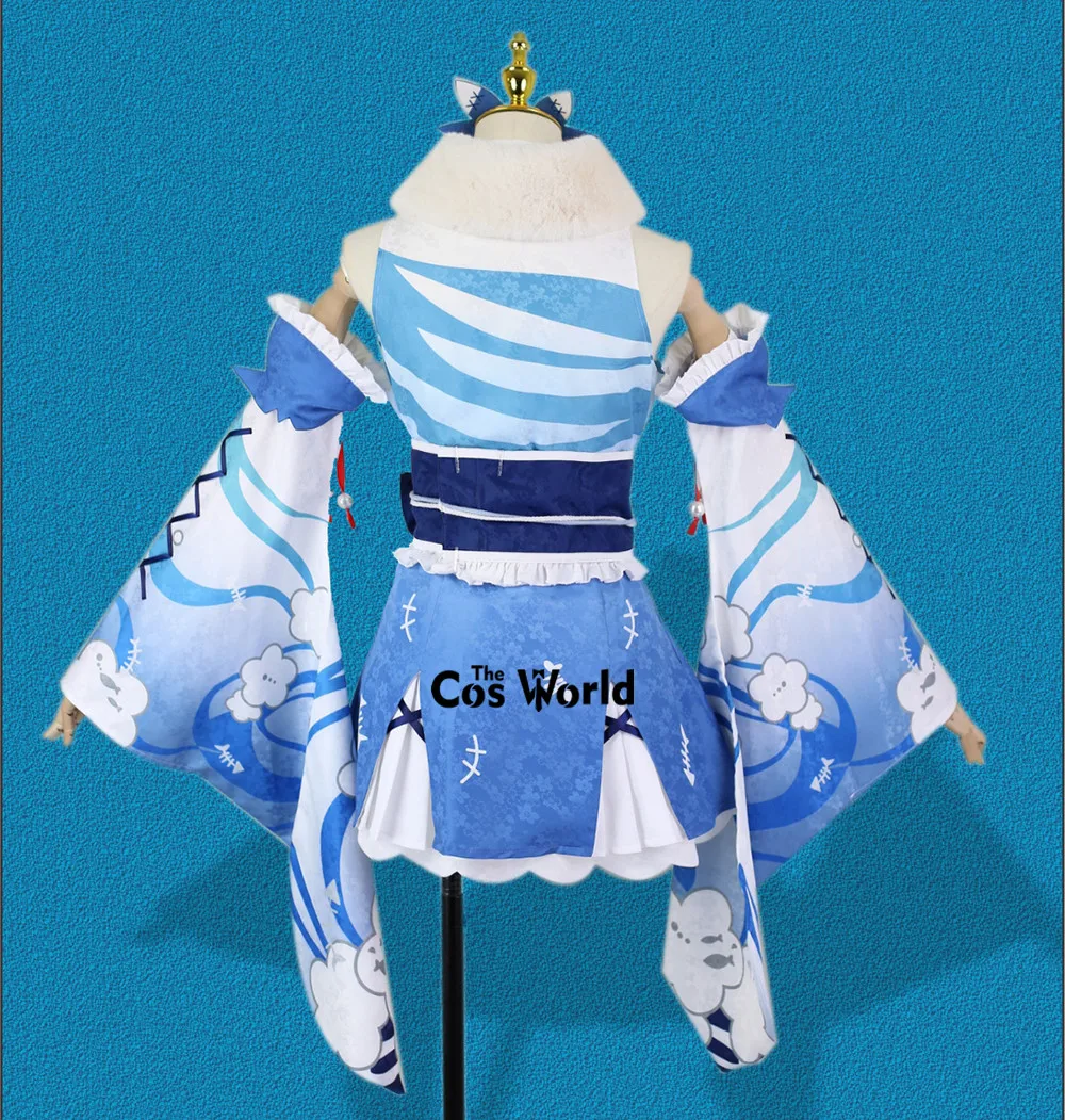 YouTuber Virtual VTuber Hololive Gawr Gura New Year Kimono Outfits Anime Cosplay Costumes