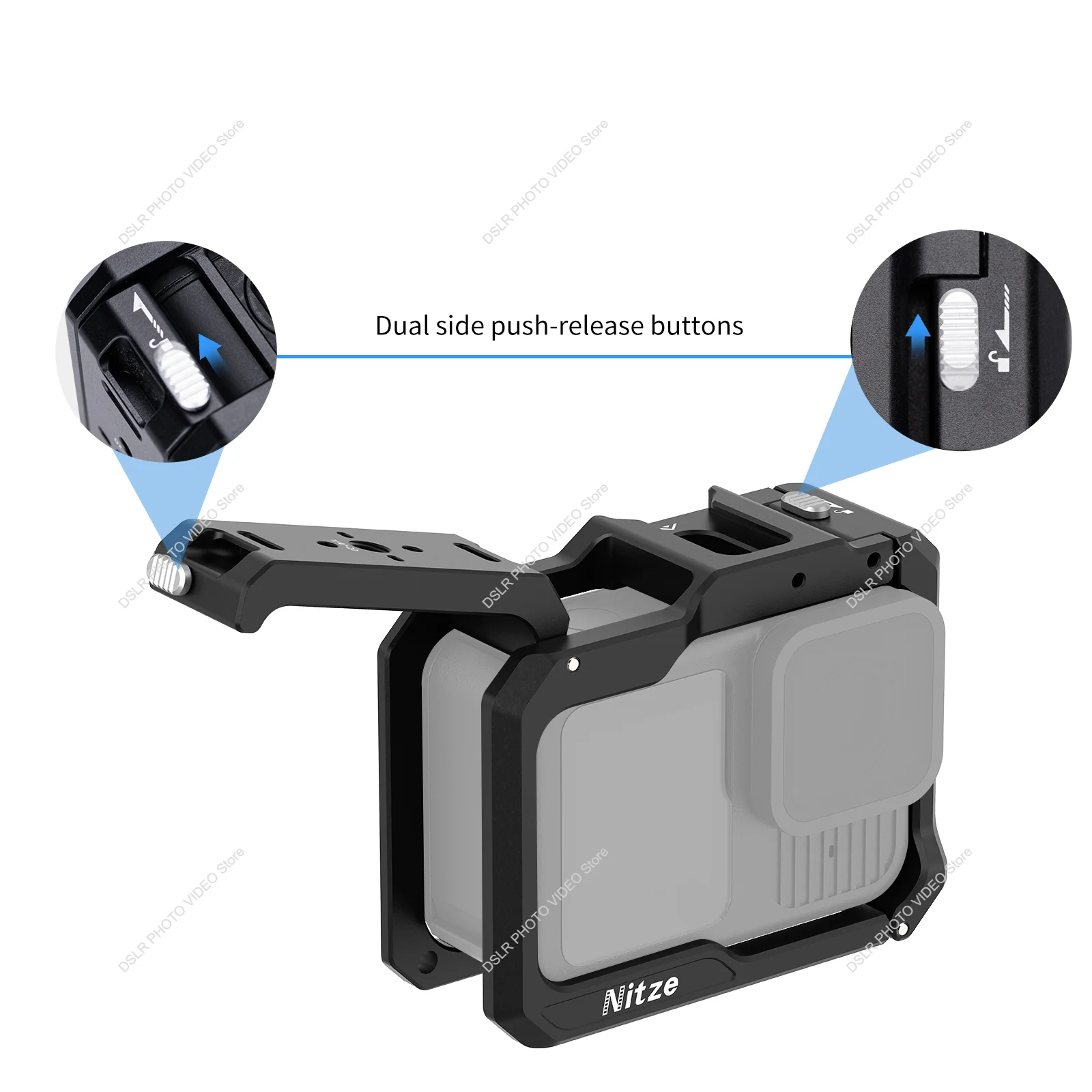 GoPro HERO 13 / HERO 12 / HERO 11 / HERO 10 / HERO 9 カメラ用 Nitze ケージ
